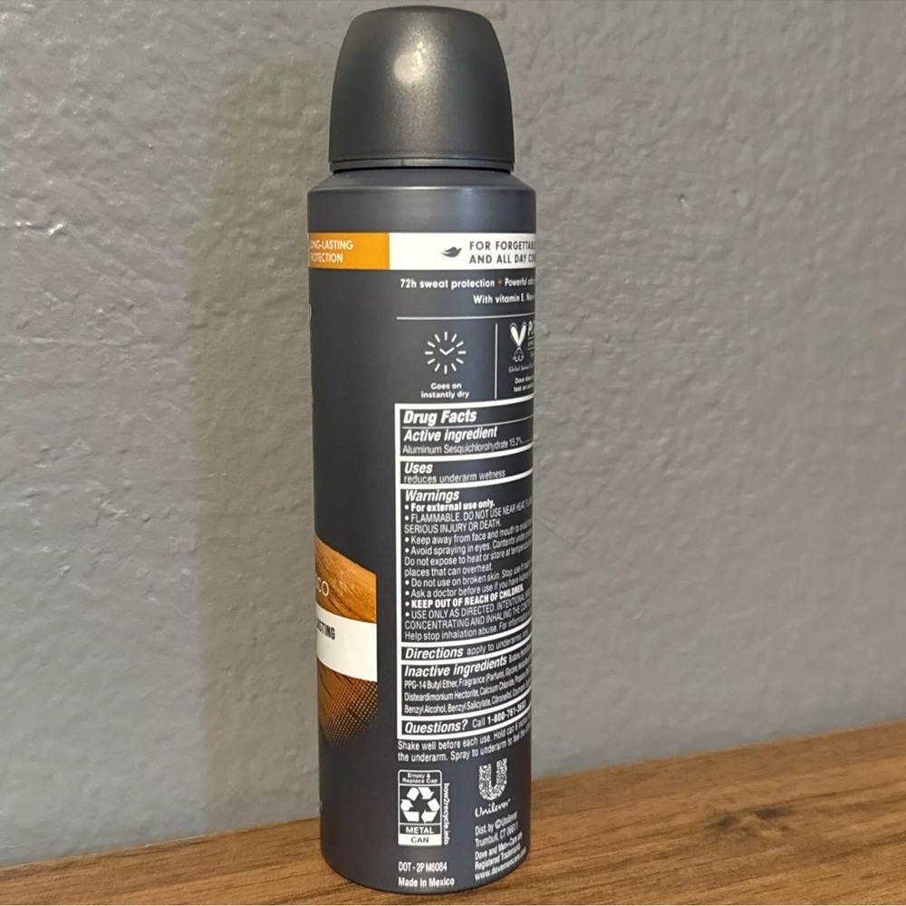 Dove Men Care Dry Spray Antiperspirant 72HR Morning Fresco Scent 3.8 oz - Picture 4 of 4